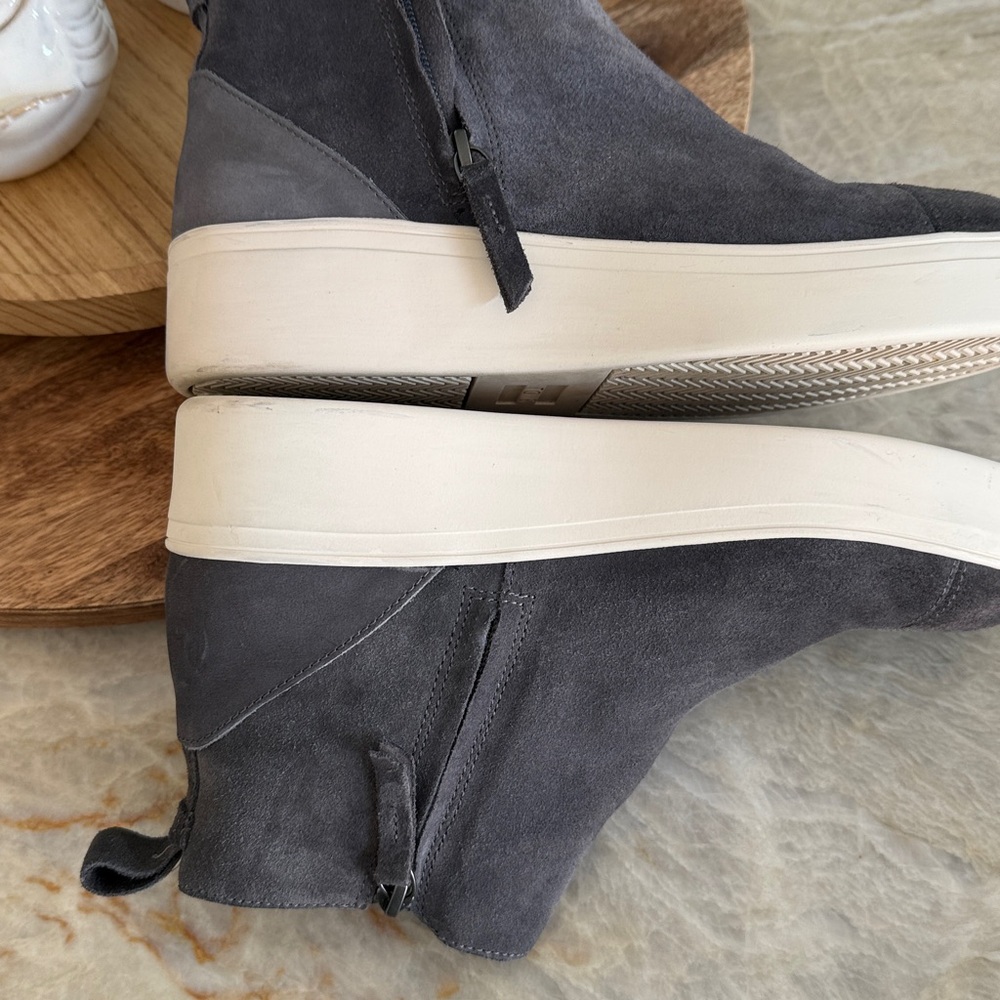 TOMs Jamie womans gray suede slip on wedge sneaker high top 8.5 - Picture 5 of 9
